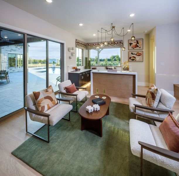 Furnished interior in a model home at Dean Farms in Lucas (Image 46).