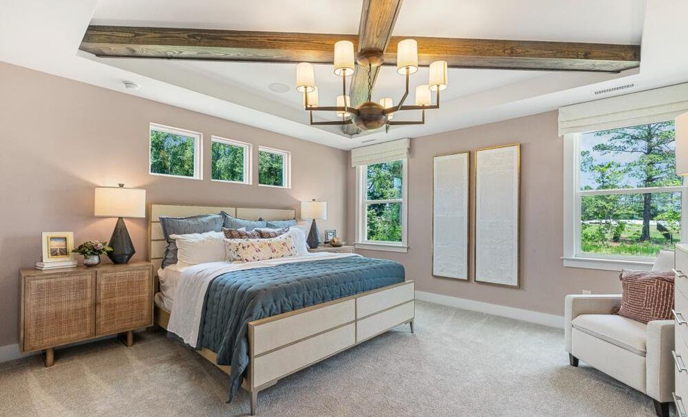 Furnished interior in a model home at High Springs in Clayton (Image 30). Furnished interior in a model home at High Springs in Clayton (Image 30).