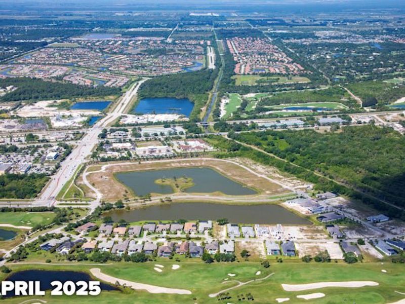 Aerial view of the The Reserve at Grand Harbor community in Vero Beach, FL, showing layout and nearby surroundings (Image 17).