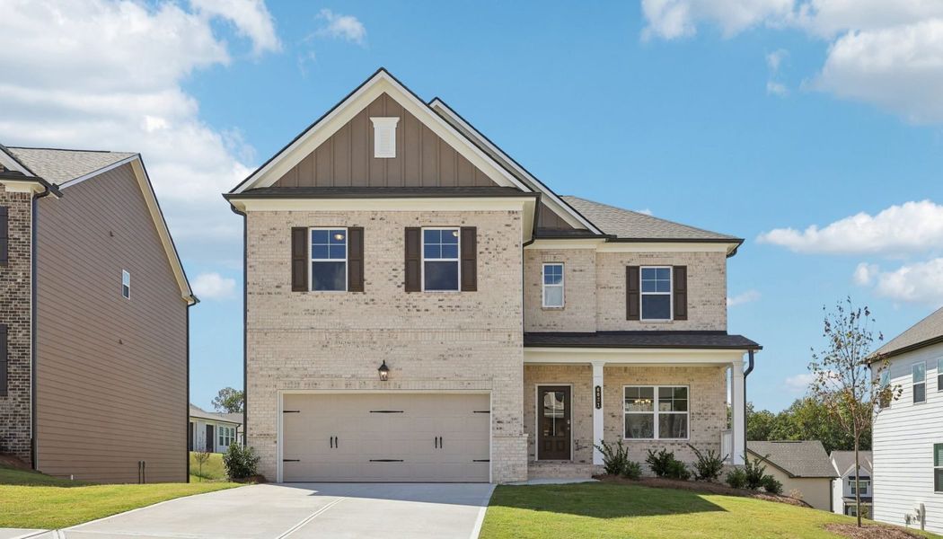 Front exterior of a home in the Pinecrest Ridge community, located in Dacula, GA (Image 13).