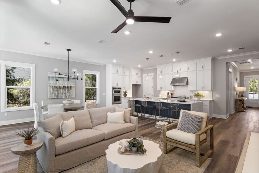 Furnished interior in a model home at The Shoal in Santa Rosa Beach (Image 18).