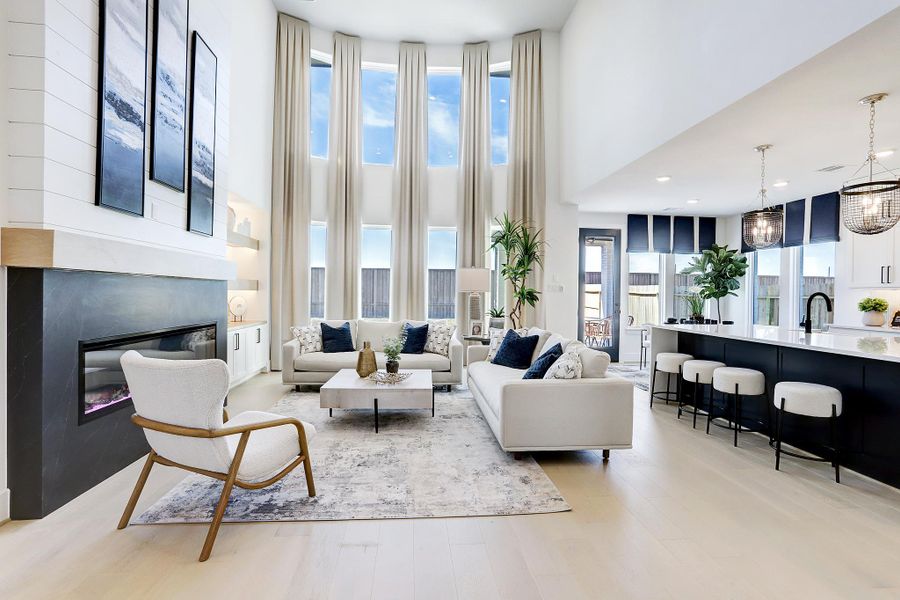 Furnished interior in a model home at Austin Point - 60' in Richmond (Image 7).