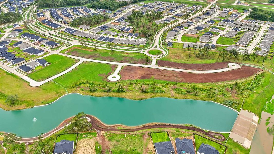 Aerial view of the Sienna community in Missouri City, TX, showing layout and nearby surroundings (Image 12).