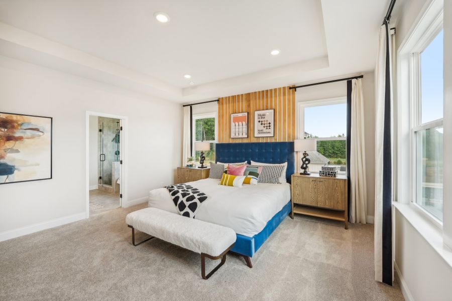 Furnished interior in a model home at Bennett Farm in Loganville (Image 8). Furnished interior in a model home at Bennett Farm in Loganville (Image 8).