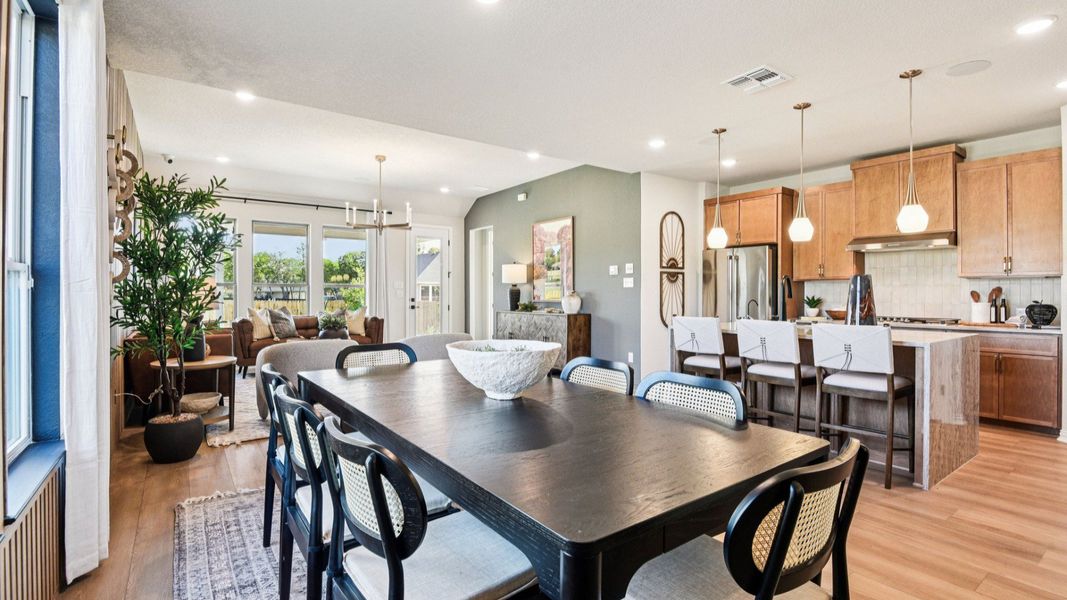 Furnished interior in a model home at Clear Creek in New Braunfels (Image 24).