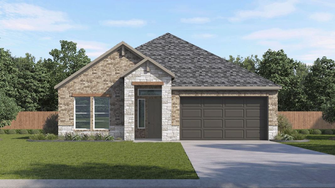 Front exterior of a home in the The Enclave at Bar W Ranch community, located in Leander, TX (Image 10).