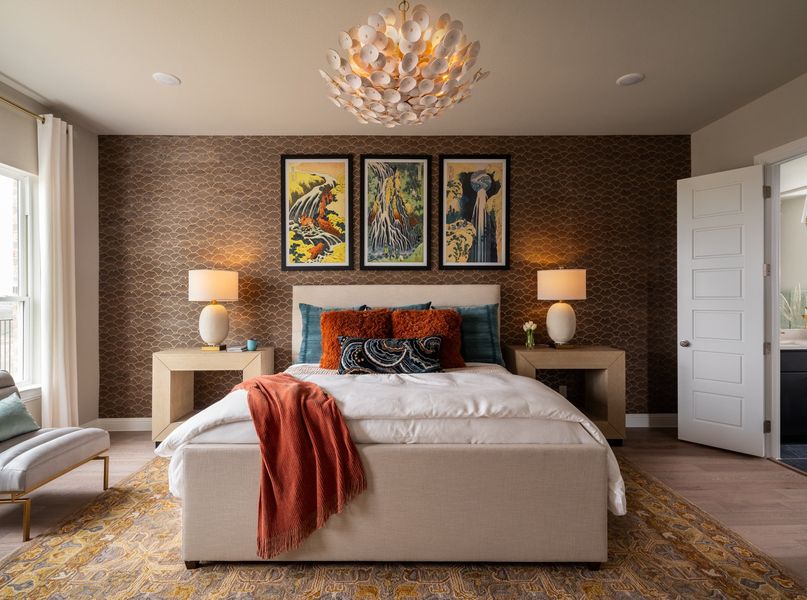 Furnished interior in a model home at Eagle's Estates in Burleson (Image 22).