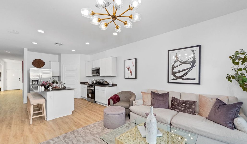 Furnished interior in a model home at Barnett Village in Marana (Image 19).