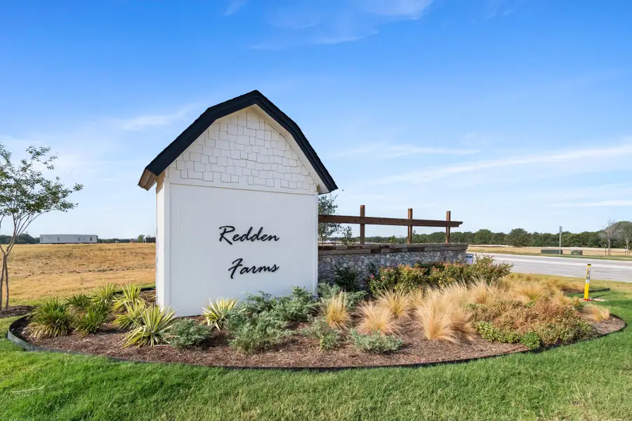 Entrance to the Redden Farms community in Midlothian, TX, featuring signage and landscaping (Image 3).
