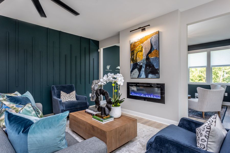 Furnished interior in a model home at The View in Durham (Image 6).
