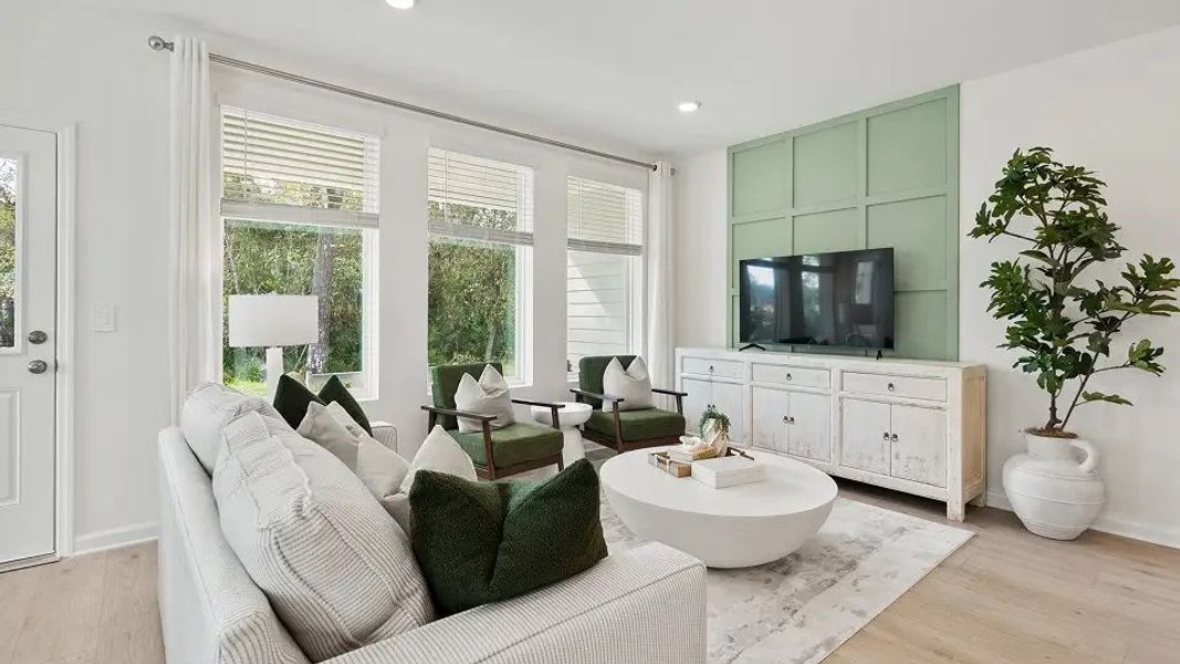 Furnished interior in a model home at Sanctuary at Wellness Ridge: Classic in Clermont (Image 7).