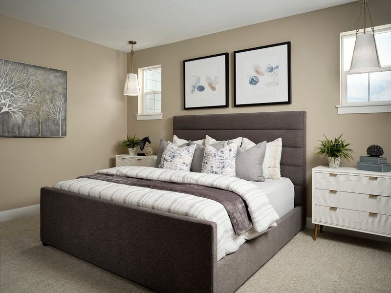 Furnished interior in a model home at Erie Highlands in Erie (Image 11).