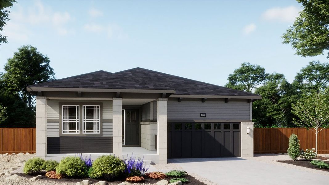 Front exterior of a home in the The Manors Collection at Golden Overlook community, located in Golden, CO (Image 4).