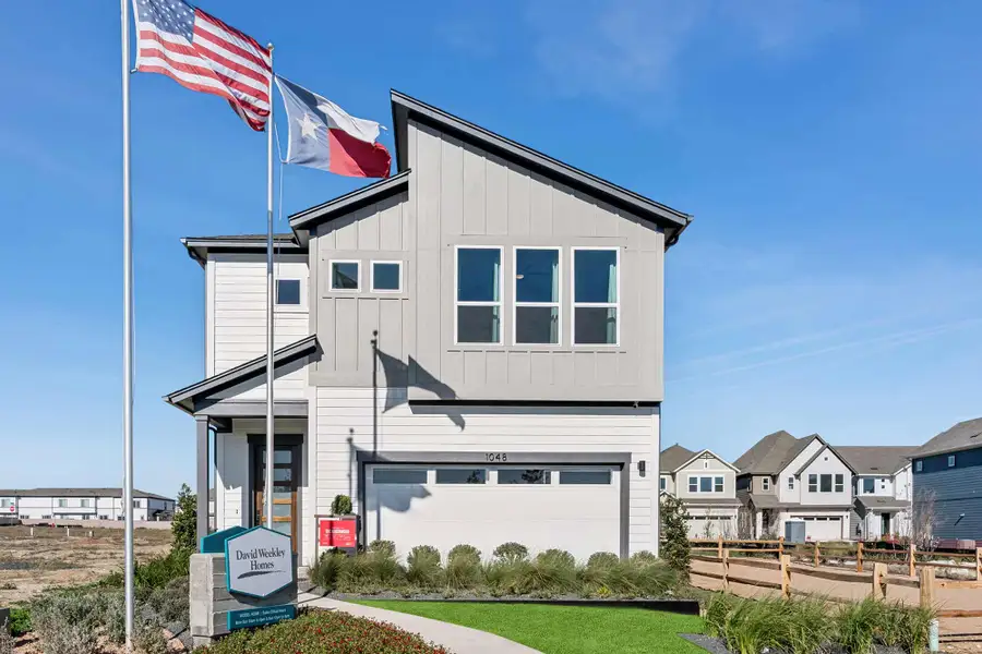 Front exterior of a home in the Easton Park – Nelson Village - Haven Series community, located in Austin, TX (Image 5).