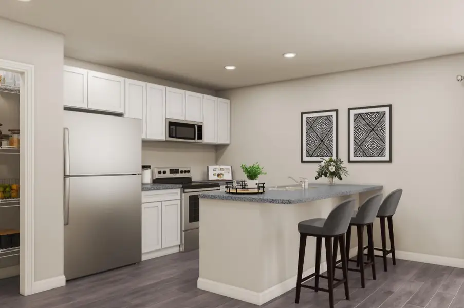 Furnished interior in a model home at Cedar Creek on Maple in Abilene (Image 4).