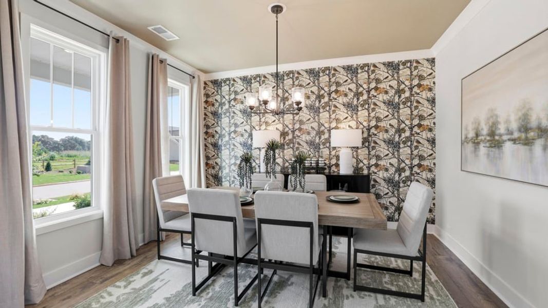 Furnished interior in a model home at Harrison Valley in Simpsonville (Image 5).
