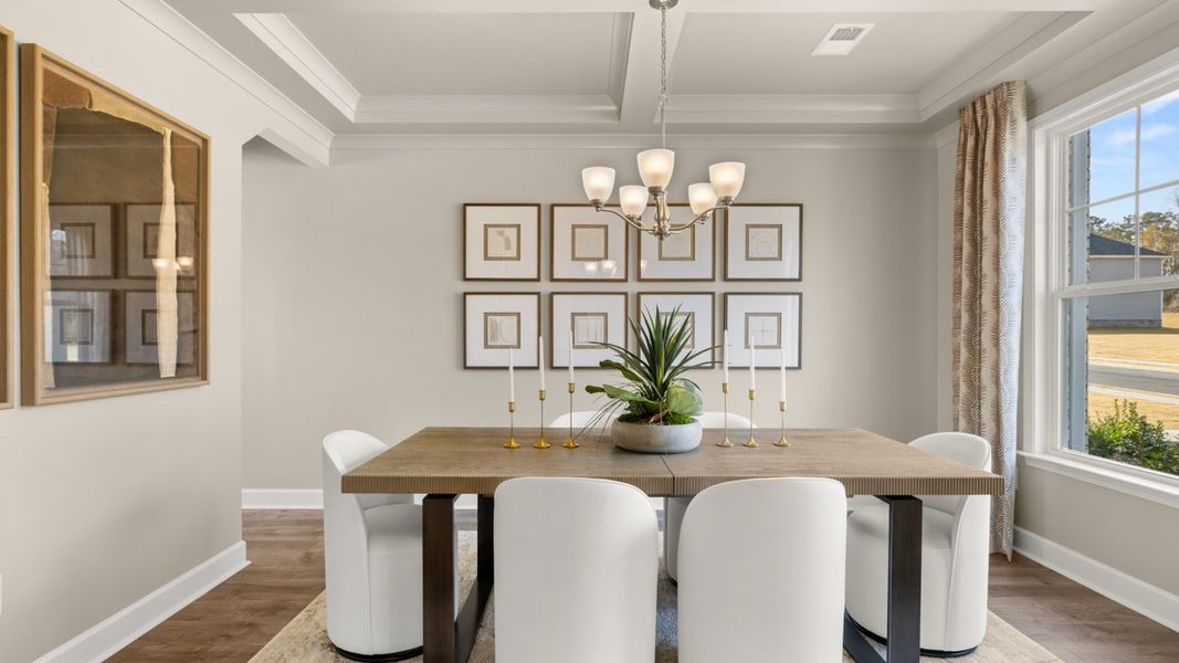 Furnished interior in a model home at Evergreen Crossing in Locust Grove (Image 9).