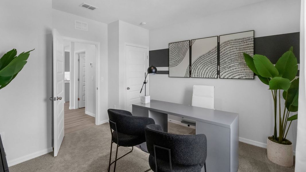 Furnished interior in a model home at Summerlin at Hawthorne Ranch in Lakeland (Image 23).