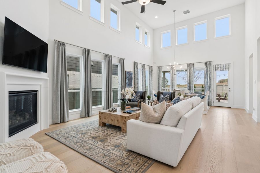 Furnished interior in a model home at Landmark in Denton (Image 8).