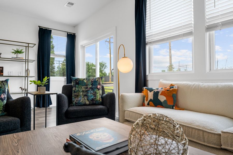 Furnished interior in a model home at Westgate Village Townes in Spartanburg (Image 9). Furnished interior in a model home at Westgate Village Townes in Spartanburg (Image 9).