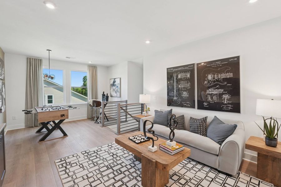 Furnished interior in a model home at The Meadows Collection at Serenity in Fuquay Varina (Image 37).