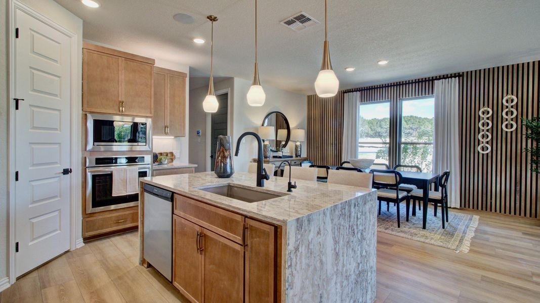 Furnished interior in a model home at Clear Creek in New Braunfels (Image 7).
