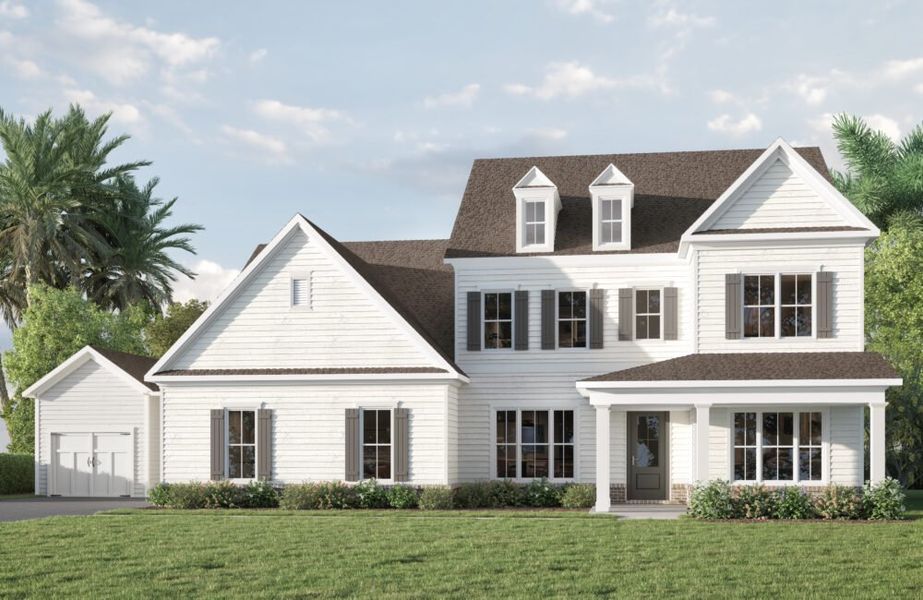 Front exterior of a home in the Lanesborough community, located in Marietta, GA (Image 10).