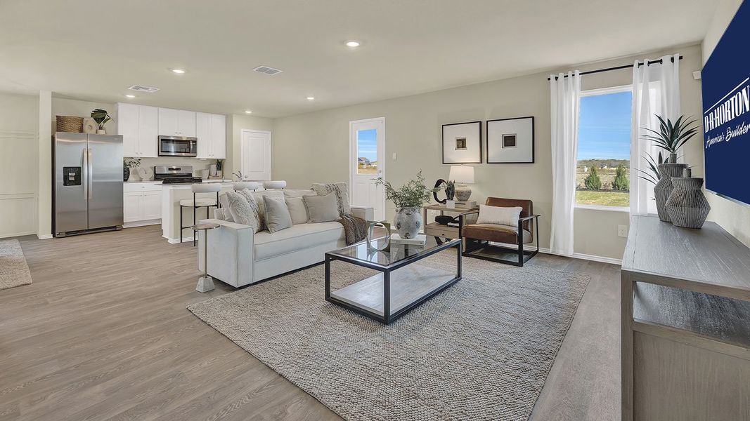 Furnished interior in a model home at Sunset Oaks in Maxwell (Image 7).