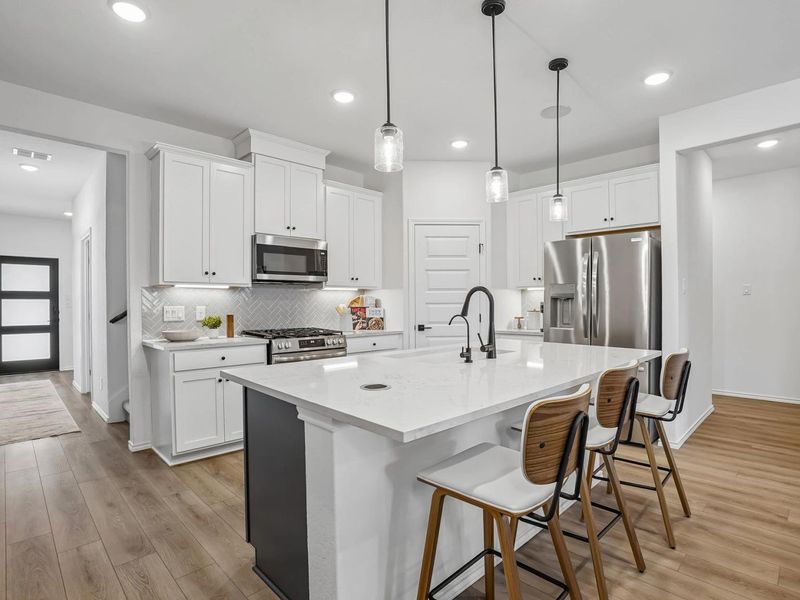 Furnished interior in a model home at Fairway Crossing in Converse (Image 8).