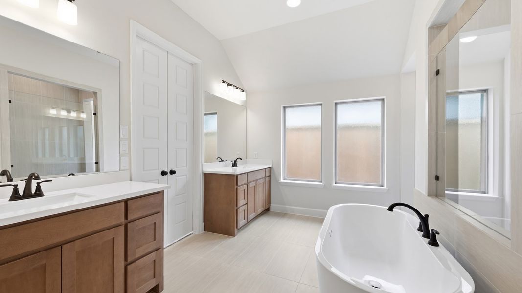 Furnished interior in a model home at Canyon Falls 50' in Northlake (Image 13).