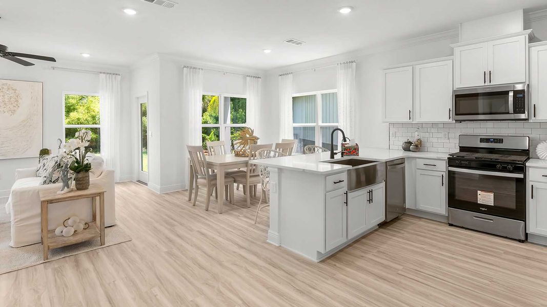 Furnished interior in a model home at Sanctuary Beach in Panama City Beach (Image 10).