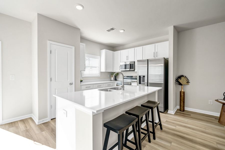 Furnished interior in a model home at Percival Village in Columbia (Image 12).