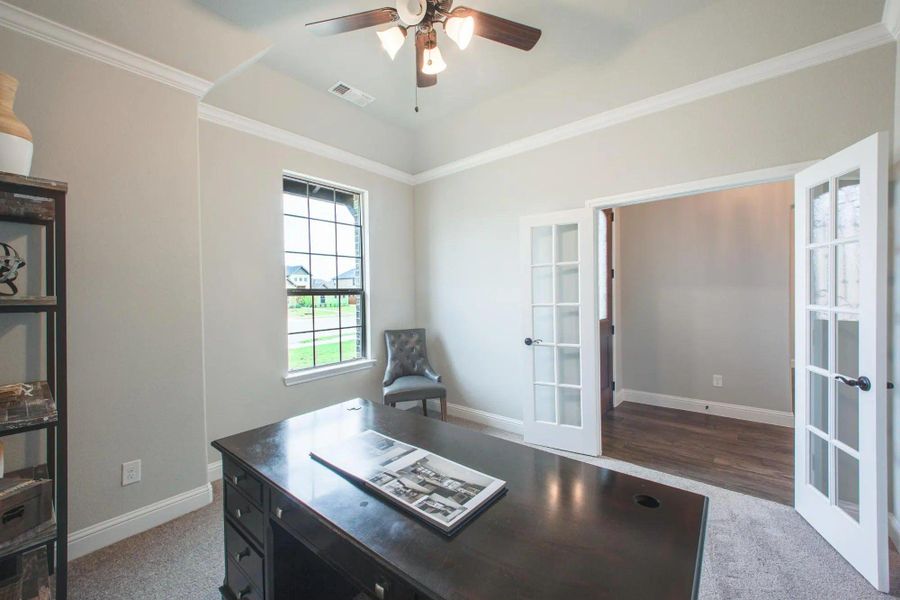 Furnished interior in a model home at Massey Meadows in Midlothian (Image 6).