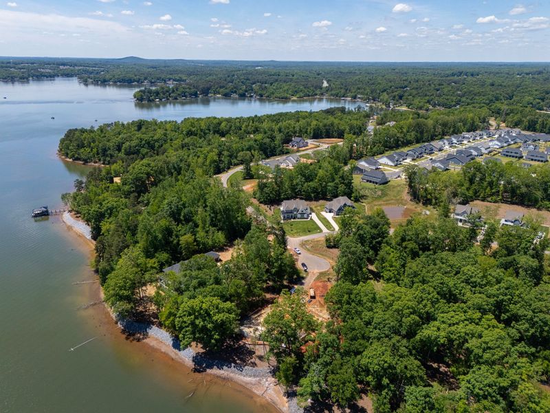 Aerial view of the McLean South Shore community in Belmont, NC, showing layout and nearby surroundings (Image 23).