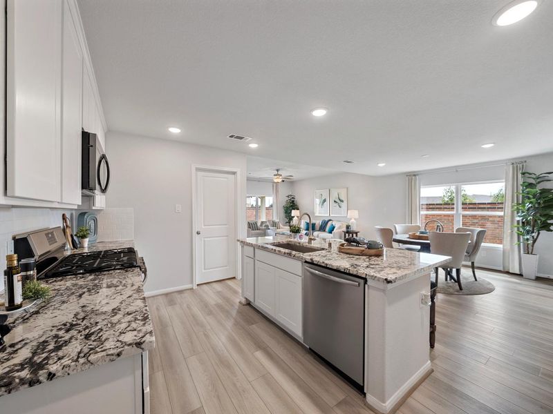 Furnished interior in a model home at Sunterra in Katy (Image 16).