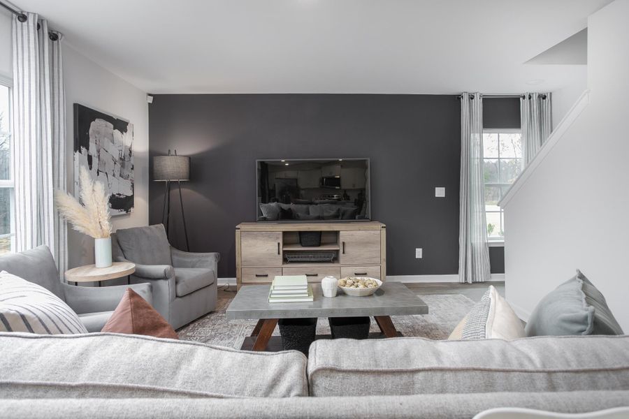 Furnished interior in a model home at Ridge Pointe in Trinity (Image 20).