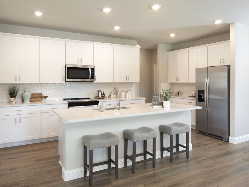 Prep meals or feed the kiddos breakfast at your beautiful kitchen island