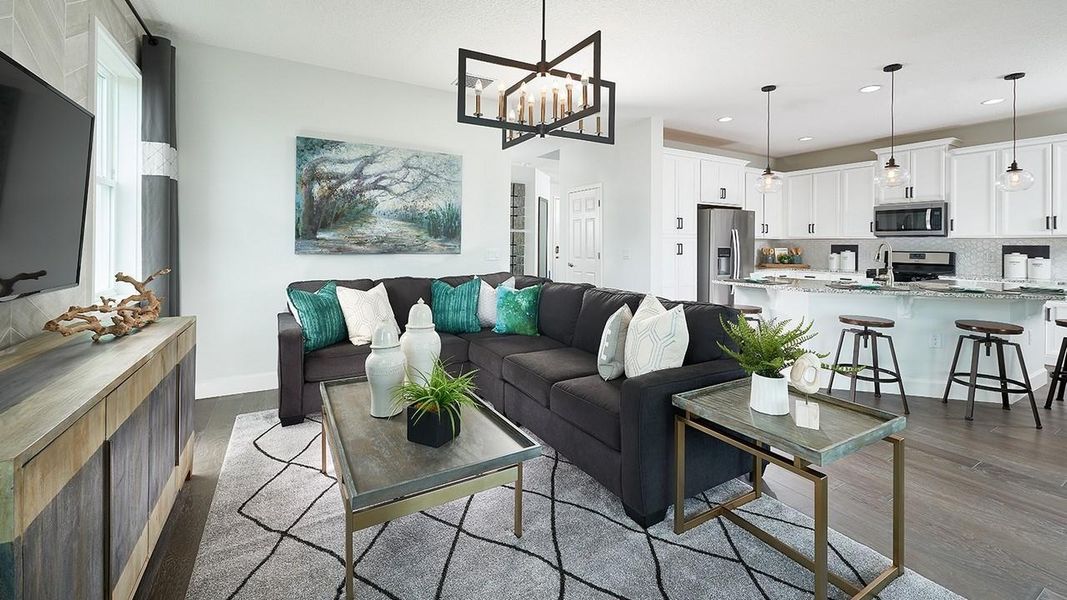 Furnished interior in a model home at Waterset in Apollo Beach (Image 10).