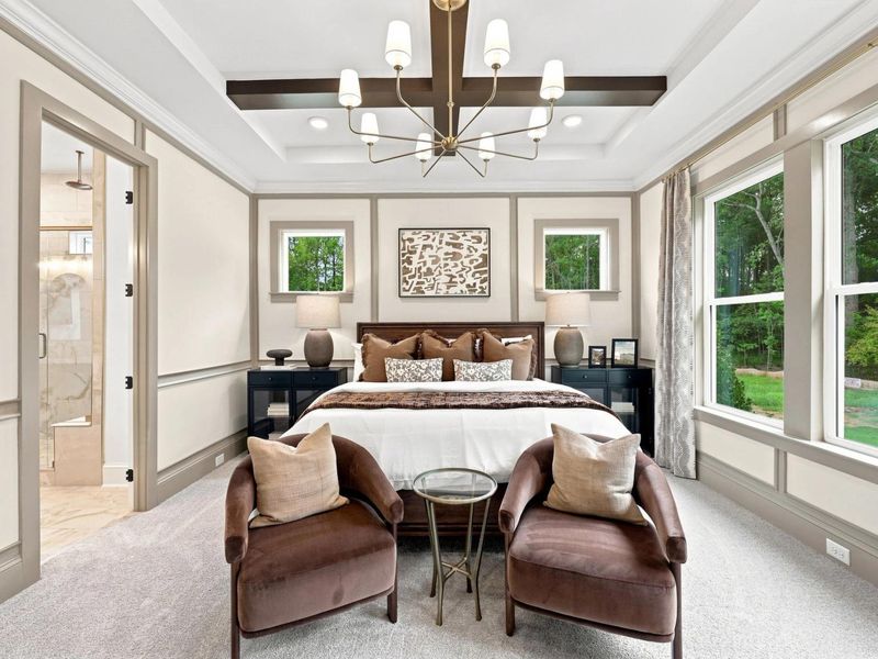 Furnished interior in a model home at Ashland in Holly Springs (Image 47).