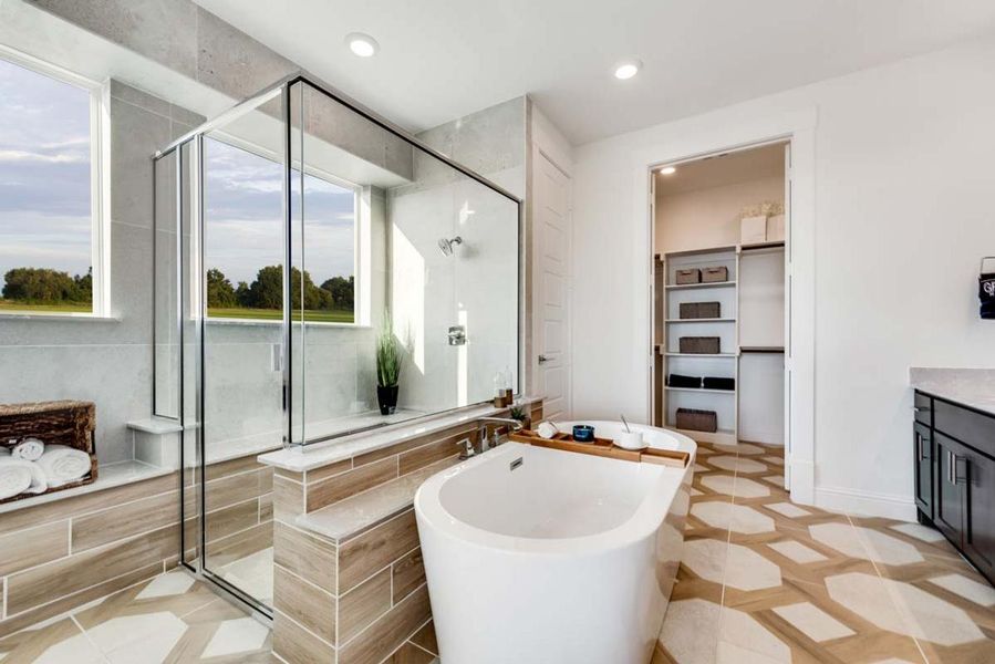 Furnished interior in a model home at Goodland in Prairie Ridge in Venus (Image 23).