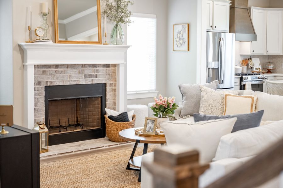 Furnished interior in a model home at Greens Prairie Reserve in College Station (Image 4).