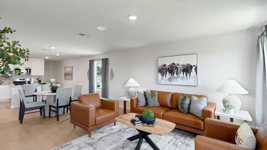 Furnished interior in a model home at Flagstop Crossing in Odem (Image 18).