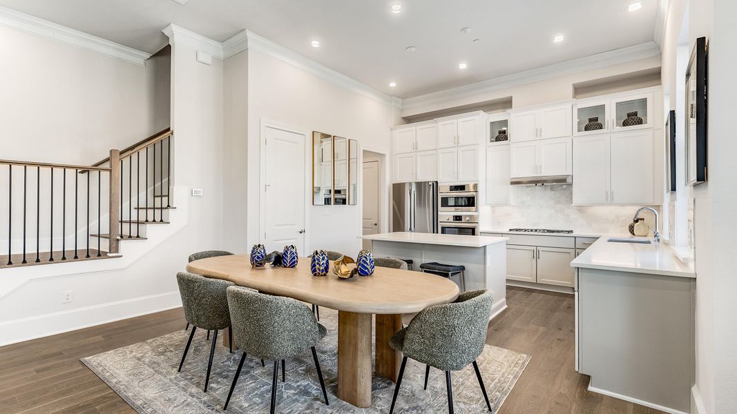 Furnished interior in a model home at 1897 Townhomes in Plano (Image 16).