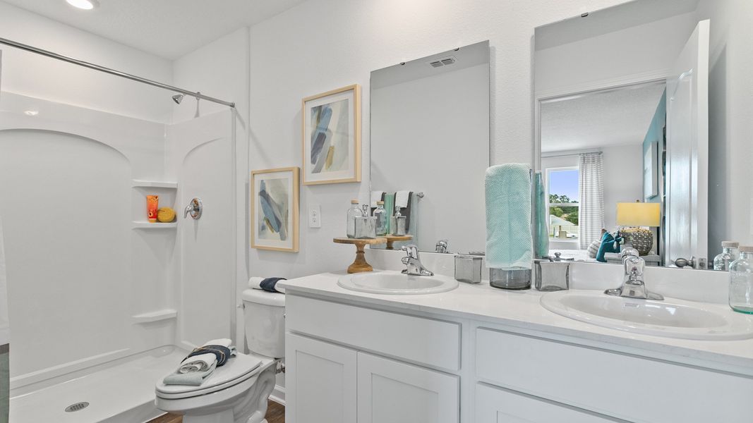 Furnished interior in a model home at The Landing in Middleburg (Image 30).