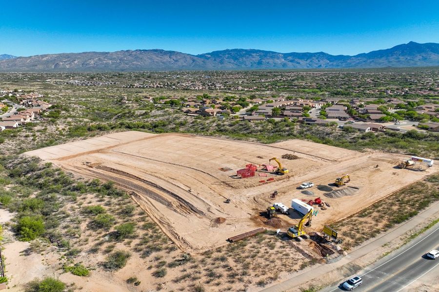 Site preparation and early development at The Landings at Rancho Del Lago in Vail, AZ (Image 3).