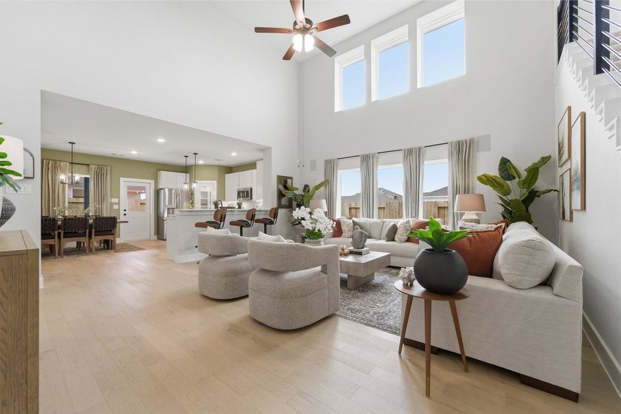 Furnished interior in a model home at Trails at Woodhaven Lakes in La Marque (Image 18).