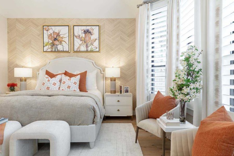 Furnished interior in a model home at The George in Richmond (Image 5).