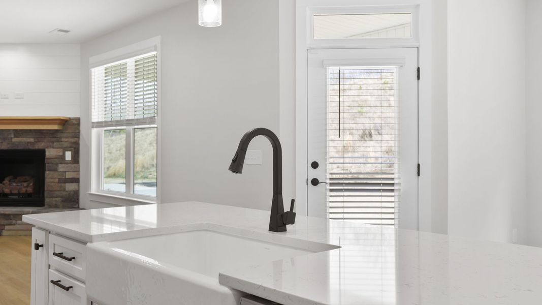 Furnished interior in a model home at Bentley Manor in Greer (Image 9).