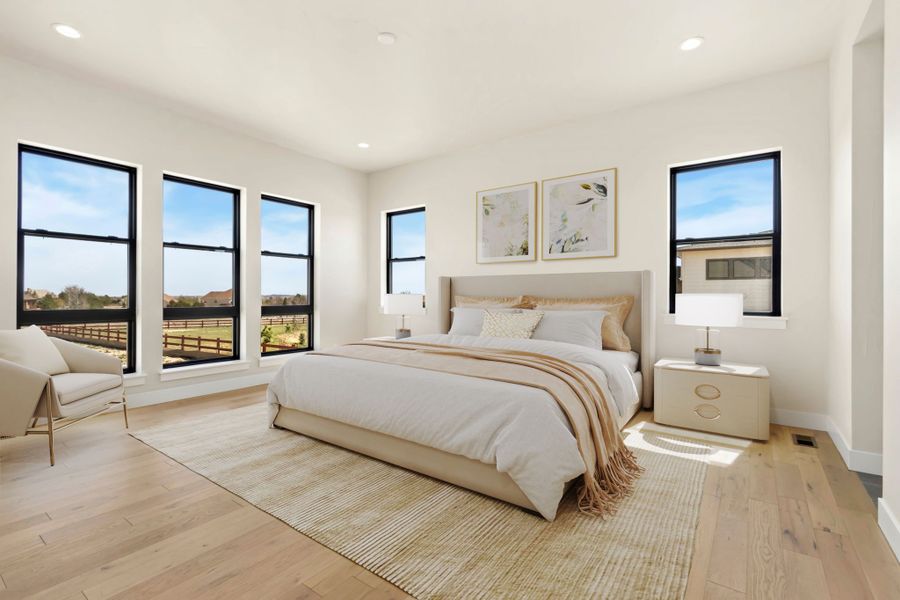 Furnished interior in a model home at Acadia at RainDance in Windsor (Image 6).