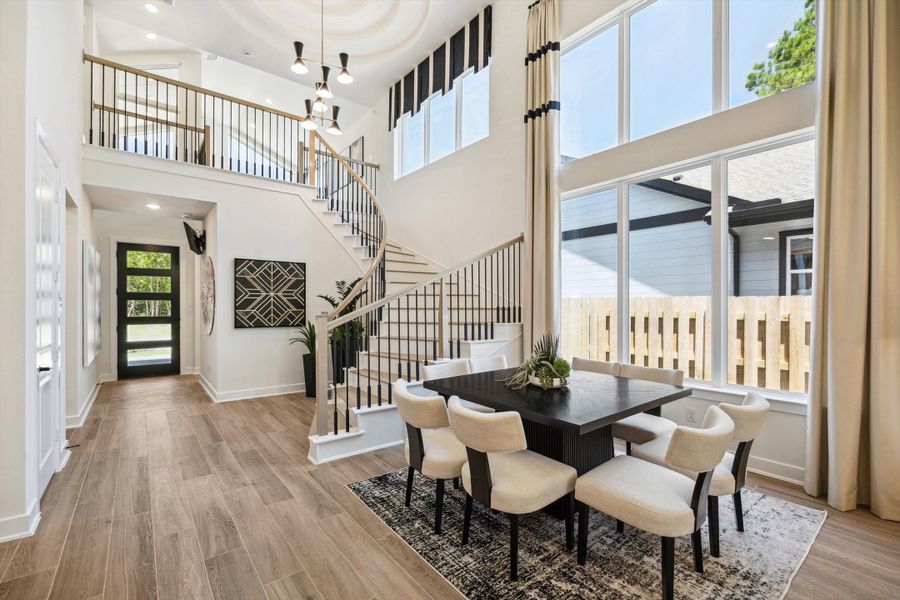 Furnished interior in a model home at ARTAVIA® - 40' in Conroe (Image 32).